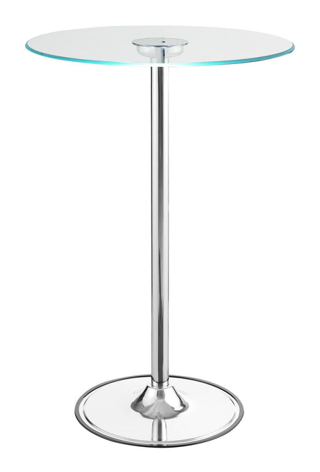 Thea Chrome and Clear LED Bar Table from Coaster - Luna Furniture