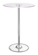 Thea Chrome and Clear LED Bar Table from Coaster - Luna Furniture