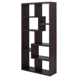 Theo Cappuccino 10-Shelf Bookcase from Coaster - Luna Furniture