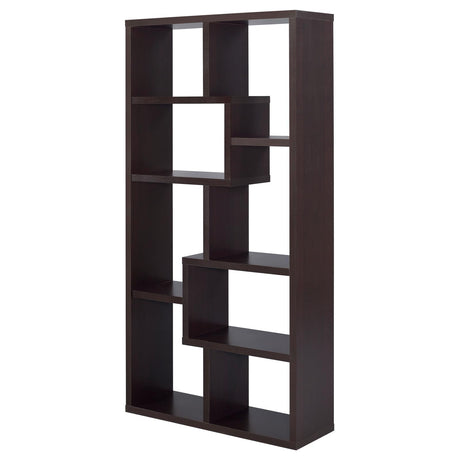 Theo Cappuccino 10-Shelf Bookcase from Coaster - Luna Furniture