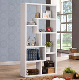 Theo 10-shelf Bookcase White - 800136 - Luna Furniture