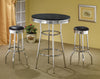 Theodore Upholstered Top Bar Stools Black and Chrome (Set of 2) - 2408 - Luna Furniture