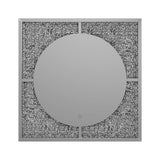 Theresa LED Wall Mirror Silver and Black - 961554 - Luna Furniture