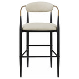 Tina Beige Metal Pub Height Upholstered Bar Stool, Set of 2 from Coaster - Luna Furniture