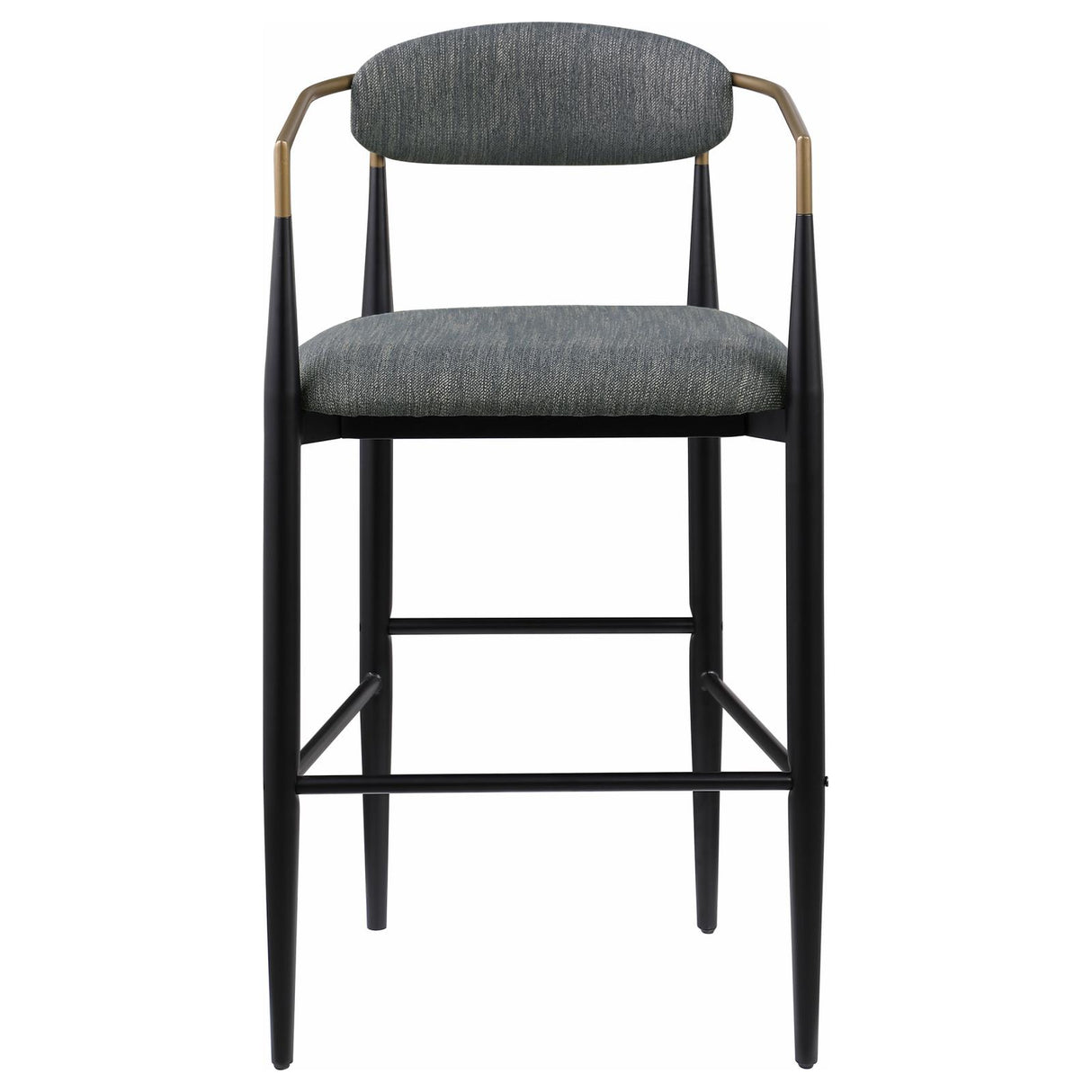 Tina Dark Gray Metal Pub Height Upholstered Bar Stool, Set of 2 from Coaster - Luna Furniture