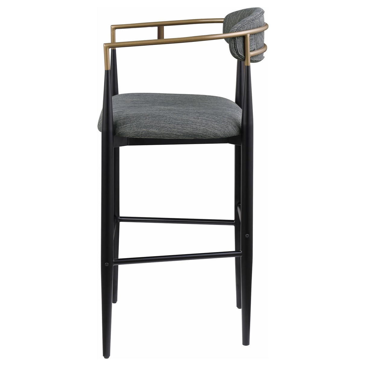 Tina Dark Gray Metal Pub Height Upholstered Bar Stool, Set of 2 from Coaster - Luna Furniture