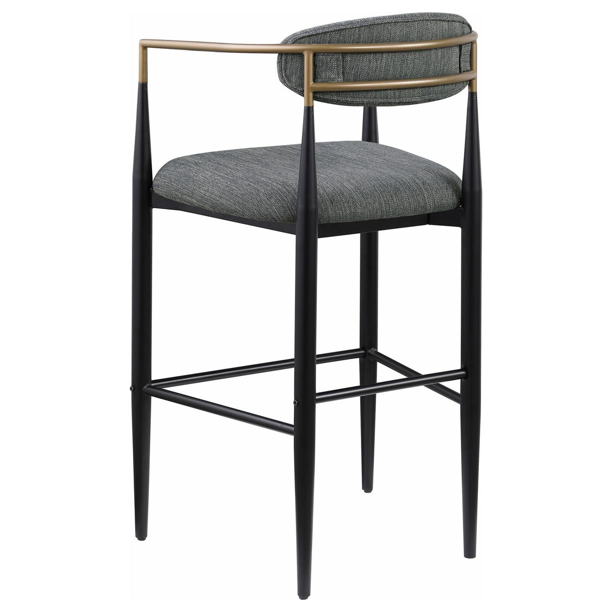Tina Dark Gray Metal Pub Height Upholstered Bar Stool, Set of 2 from Coaster - Luna Furniture