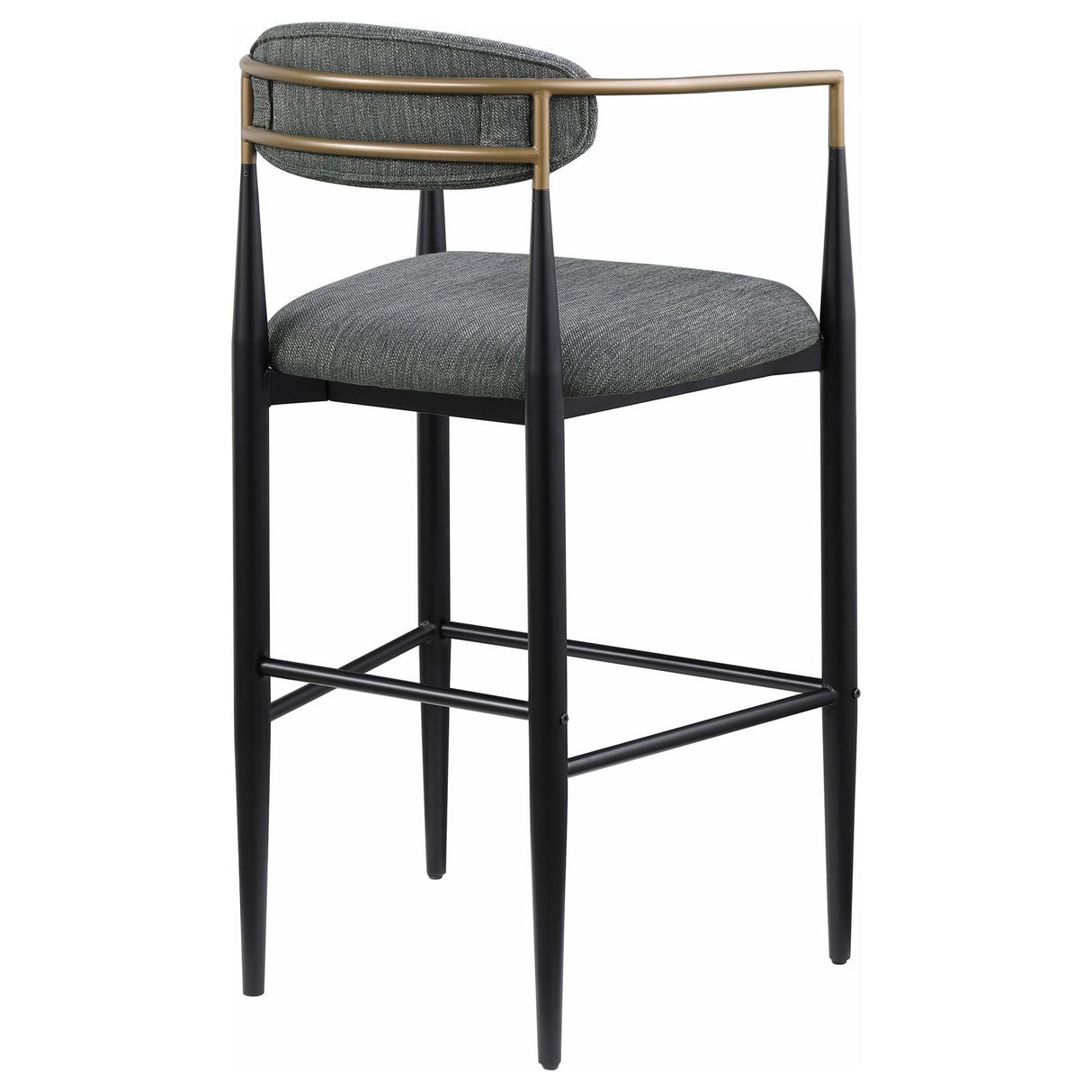 Tina Dark Gray Metal Pub Height Upholstered Bar Stool, Set of 2 from Coaster - Luna Furniture