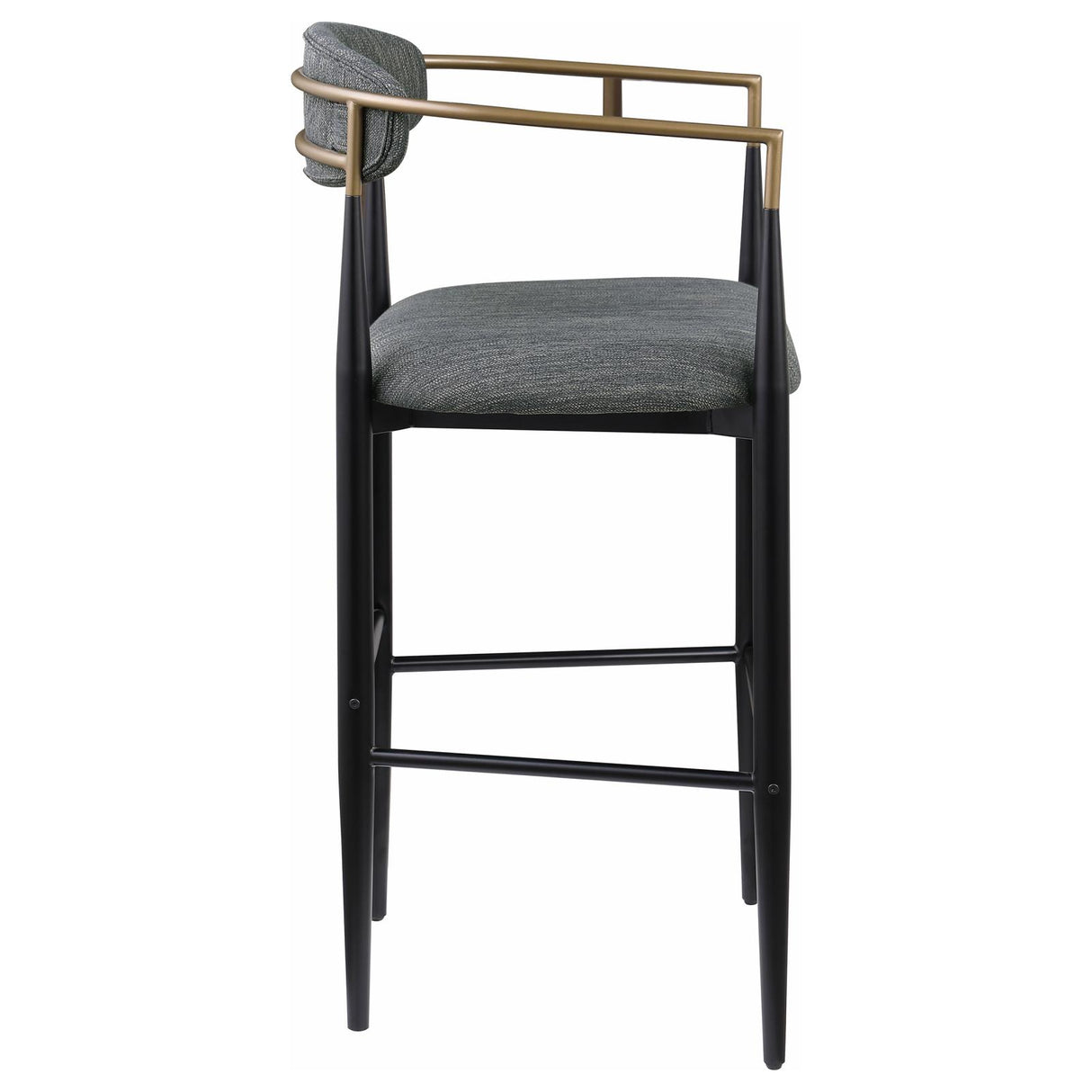 Tina Dark Gray Metal Pub Height Upholstered Bar Stool, Set of 2 from Coaster - Luna Furniture