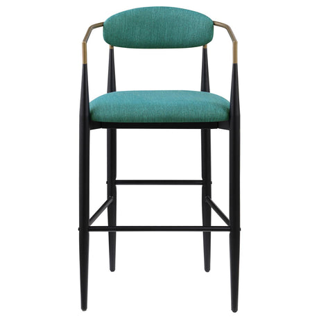 Tina Green Metal Pub Height Upholstered Bar Stool, Set of 2 from Coaster - Luna Furniture