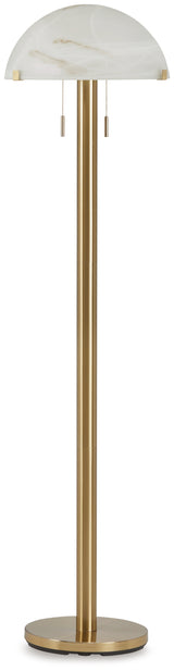 Tobbinsen Brass Finish Floor Lamp - L208421 - Luna Furniture