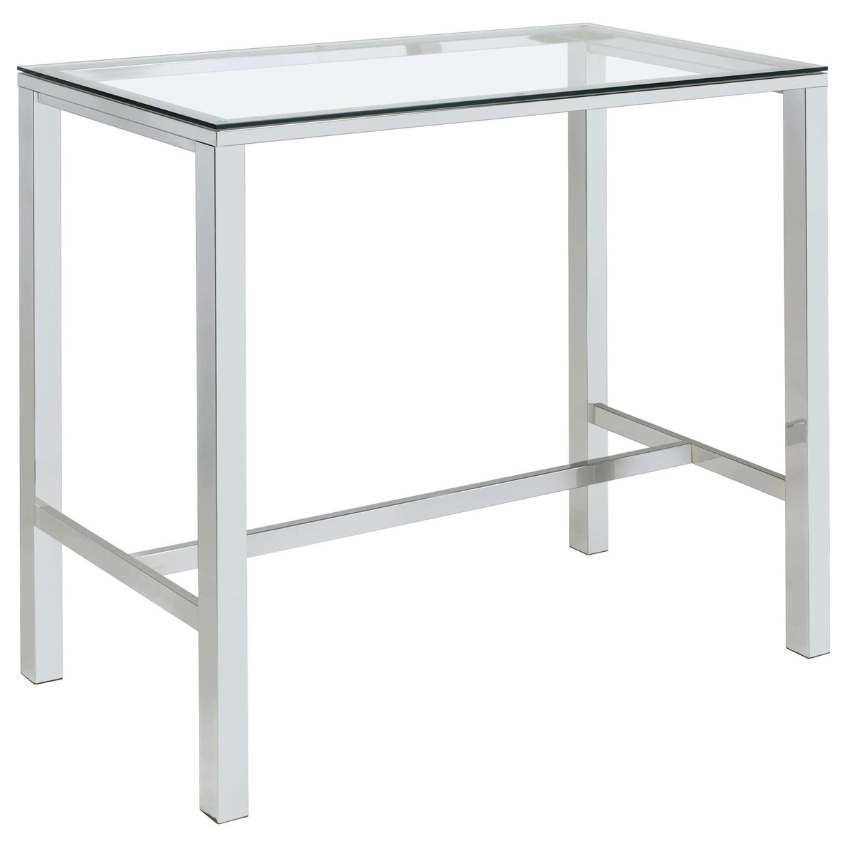 Tolbert Clear and Chrome 5-Piece Bar Set with Acrylic Chairs from Coaster - Luna Furniture