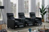Toohey Black Home Theater Push Back Recliner from Coaster - Luna Furniture