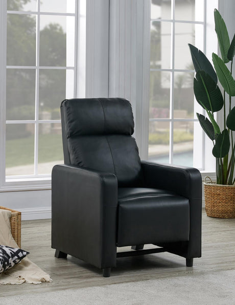 Toohey Black Home Theater Push Back Recliner from Coaster - Luna Furniture