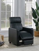 Toohey Black Home Theater Push Back Recliner from Coaster - Luna Furniture