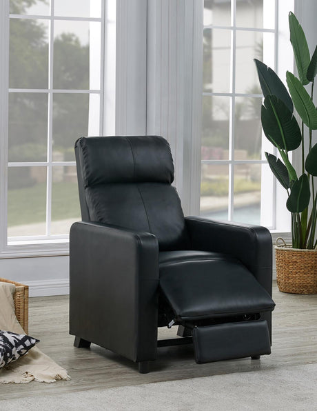 Toohey Black Home Theater Push Back Recliner from Coaster - Luna Furniture
