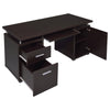 Tracy 2-drawer Computer Desk Cappuccino - 800107 - Luna Furniture