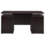 Tracy Cappuccino 2-Drawer Computer Desk from Coaster - Luna Furniture
