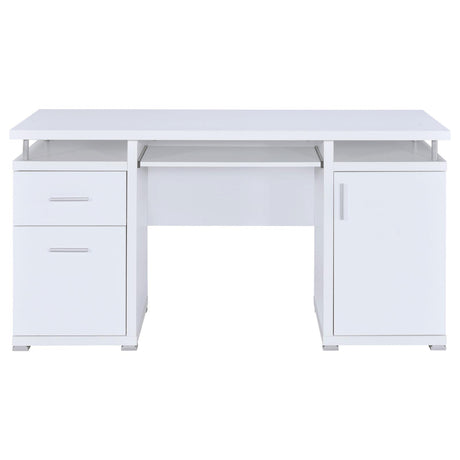 Tracy White 2-Drawer Computer Desk from Coaster - Luna Furniture