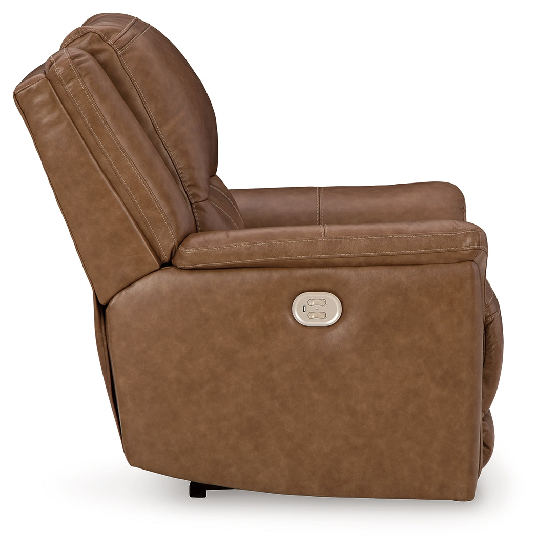 Trasimeno Caramel Power Recliner from Ashley - Luna Furniture