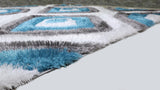3D Shaggy Gray/Turquoise 5X7 Area Rug from Nova Furniture - Luna Furniture