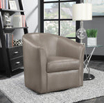 Turner Upholstery Sloped Arm Accent Swivel Chair Champagne - 902726 - Luna Furniture