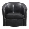 Turner Upholstery Sloped Arm Accent Swivel Chair Dark Brown - 902098 - Luna Furniture