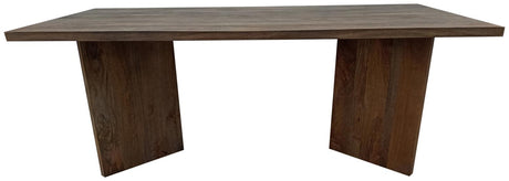 Tyler Rectangular Double V-Leg Dining Table Mango Brown - 130511 - Luna Furniture