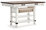 Valebeck White/Brown Counter Height Dining Table - D546-32 - Luna Furniture
