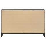 Valencia 6-drawer Dresser Light Brown and Black - 223043 - Luna Furniture