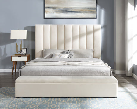Valencia Beige Queen Platform Bed from Happy Homes - Luna Furniture
