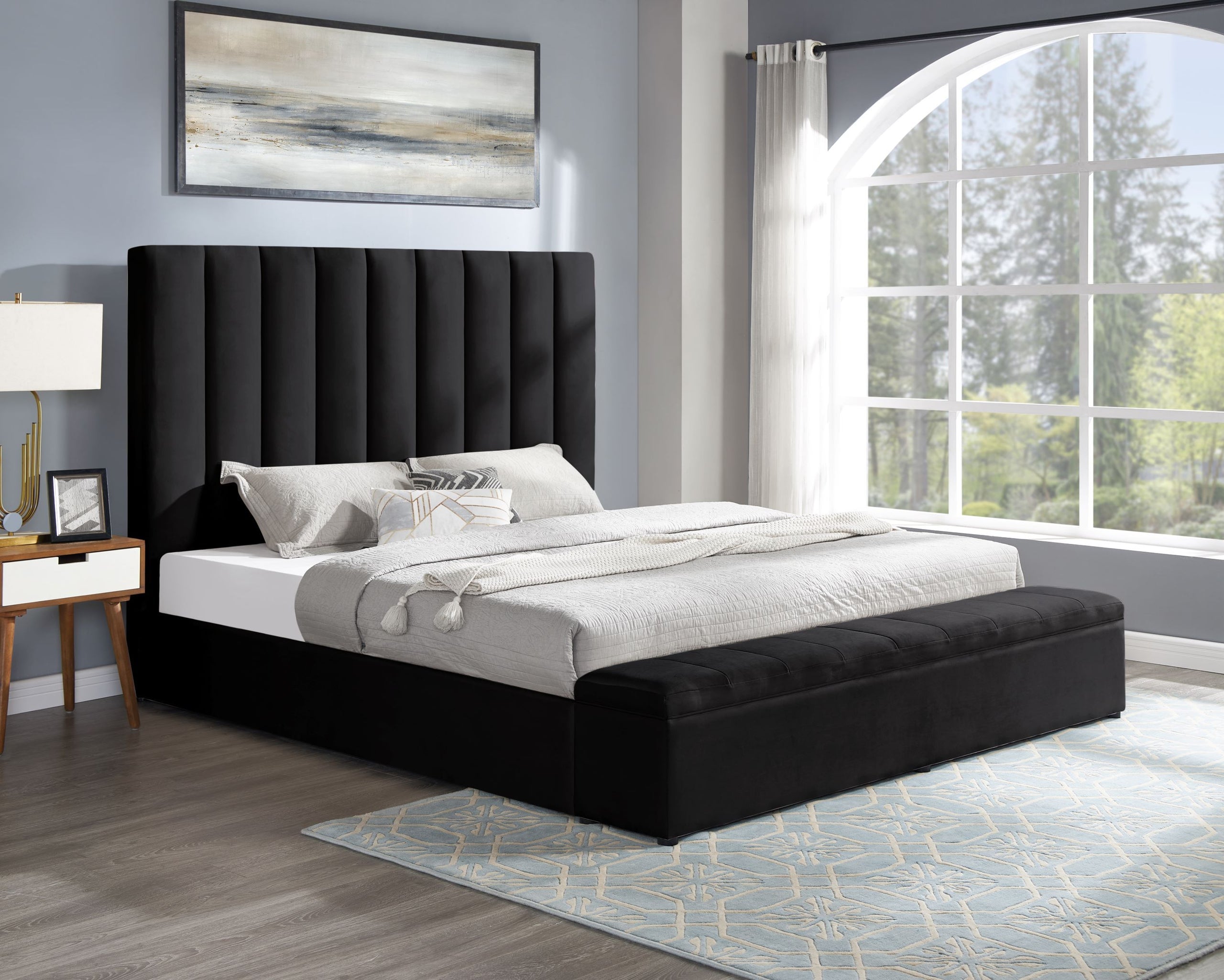 Valencia Black King Platform Bed from Happy Homes - Luna Furniture