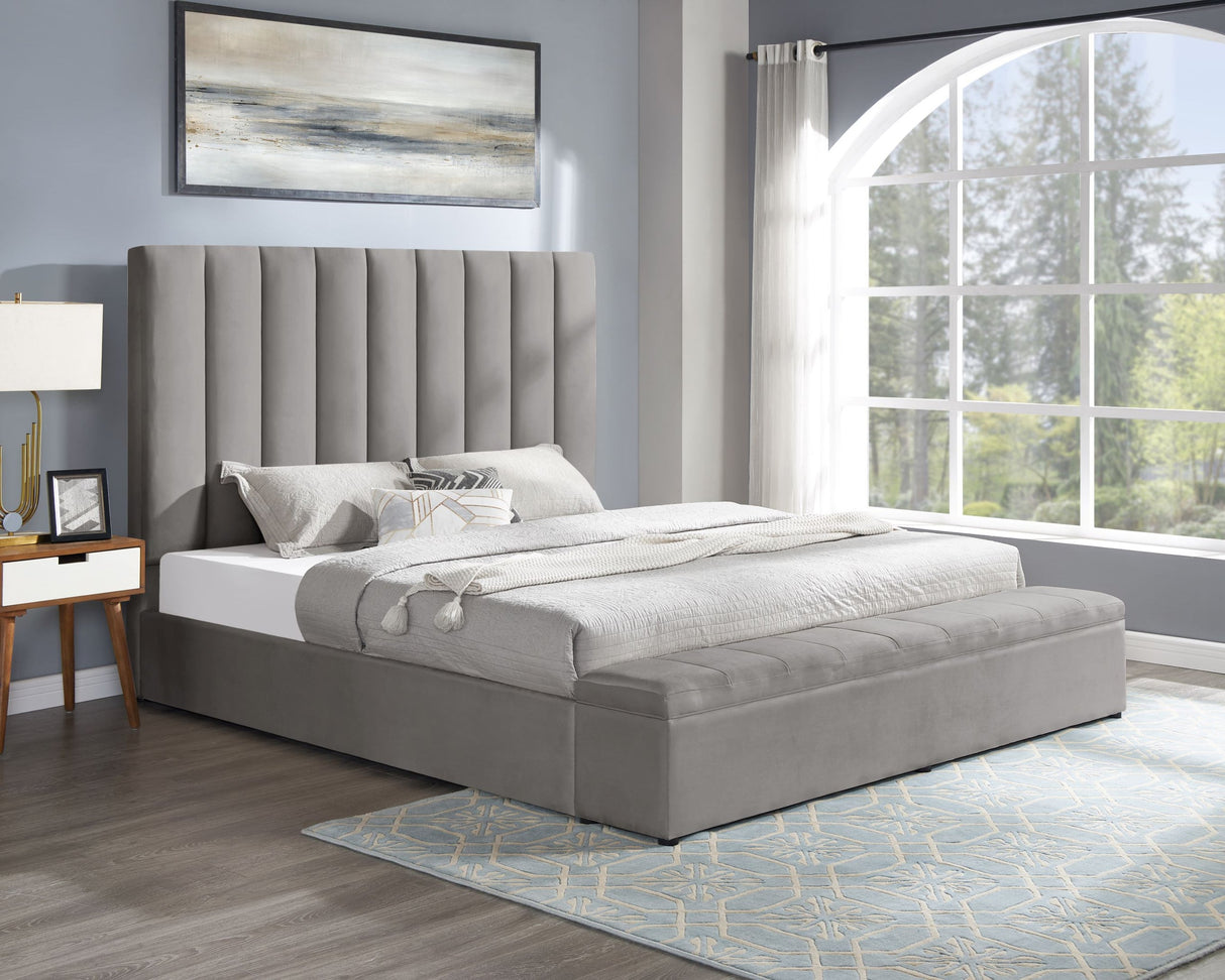 Valencia Gray Queen Platform Bed from Happy Homes - Luna Furniture
