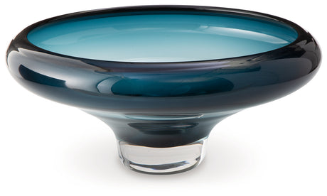 Vallborough Teal Blue Bowl from Ashley - Luna Furniture