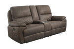 Variel Upholstered Tufted Motion Loveseat with Console - 608982 - Luna Furniture