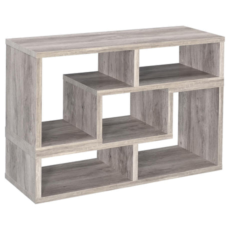 Velma Convertable Bookcase and TV Console Grey Driftwood - 802330 - Luna Furniture