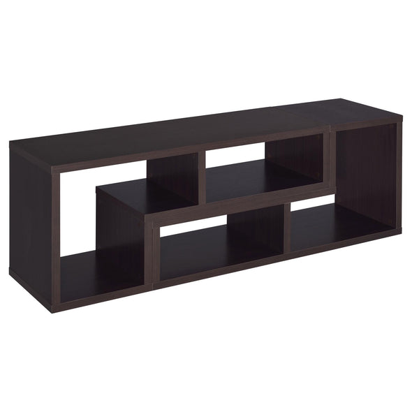 Velma Convertible TV Console and Bookcase Cappuccino - 800329 - Luna Furniture