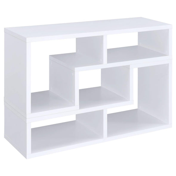 Velma Convertible TV Console and Bookcase White - 800330 - Luna Furniture