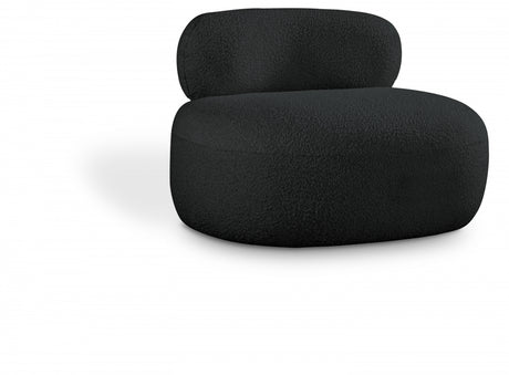 Venti Boucle Fabric Living Room Chair Black - 140Black-C - Luna Furniture
