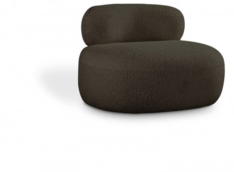 Venti Boucle Fabric Living Room Chair Brown - 140Brown-C - Luna Furniture
