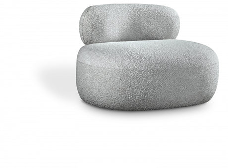 Venti Boucle Fabric Living Room Chair Grey - 140Grey-C - Luna Furniture
