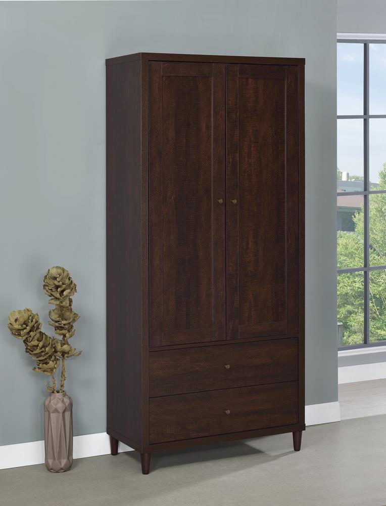 Wadeline Rustic Tobacco 2-Door Tall Accent Cabinet from Coaster - Luna Furniture