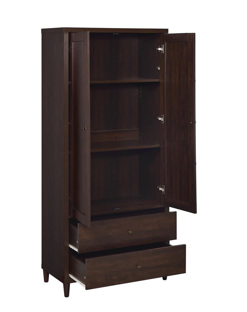 Wadeline Rustic Tobacco 2-Door Tall Accent Cabinet from Coaster - Luna Furniture