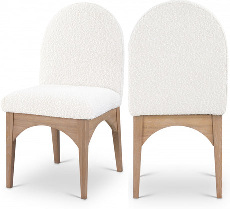 Waldorf Boucle Fabric Dining SIde Chair Cream - 380Cream-SC - Luna Furniture
