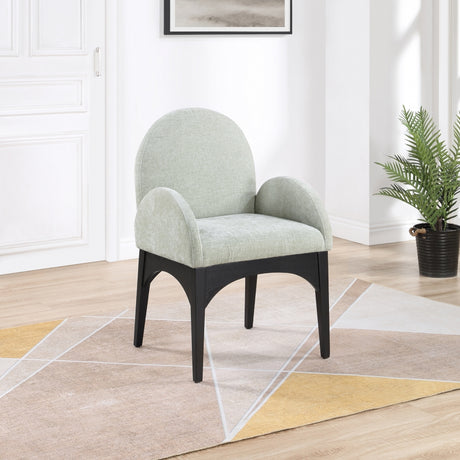 Waldorf Chenille Fabric Dining Arm Chair Mint - 378Mint-AC - Luna Furniture