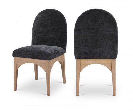 Waldorf Chenille Fabric Dining SIde Chair Black - 377Black-SC - Luna Furniture