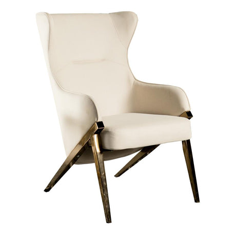 Walker Upholstered Accent Chair Cream and Bronze - 903052 - Luna Furniture