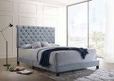 Warner Eastern King Upholstered Bed Slate Blue - 310041KE - Luna Furniture
