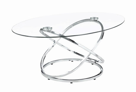 Warren Chrome and Clear 3-Piece Occasional Set from Coaster - Luna Furniture