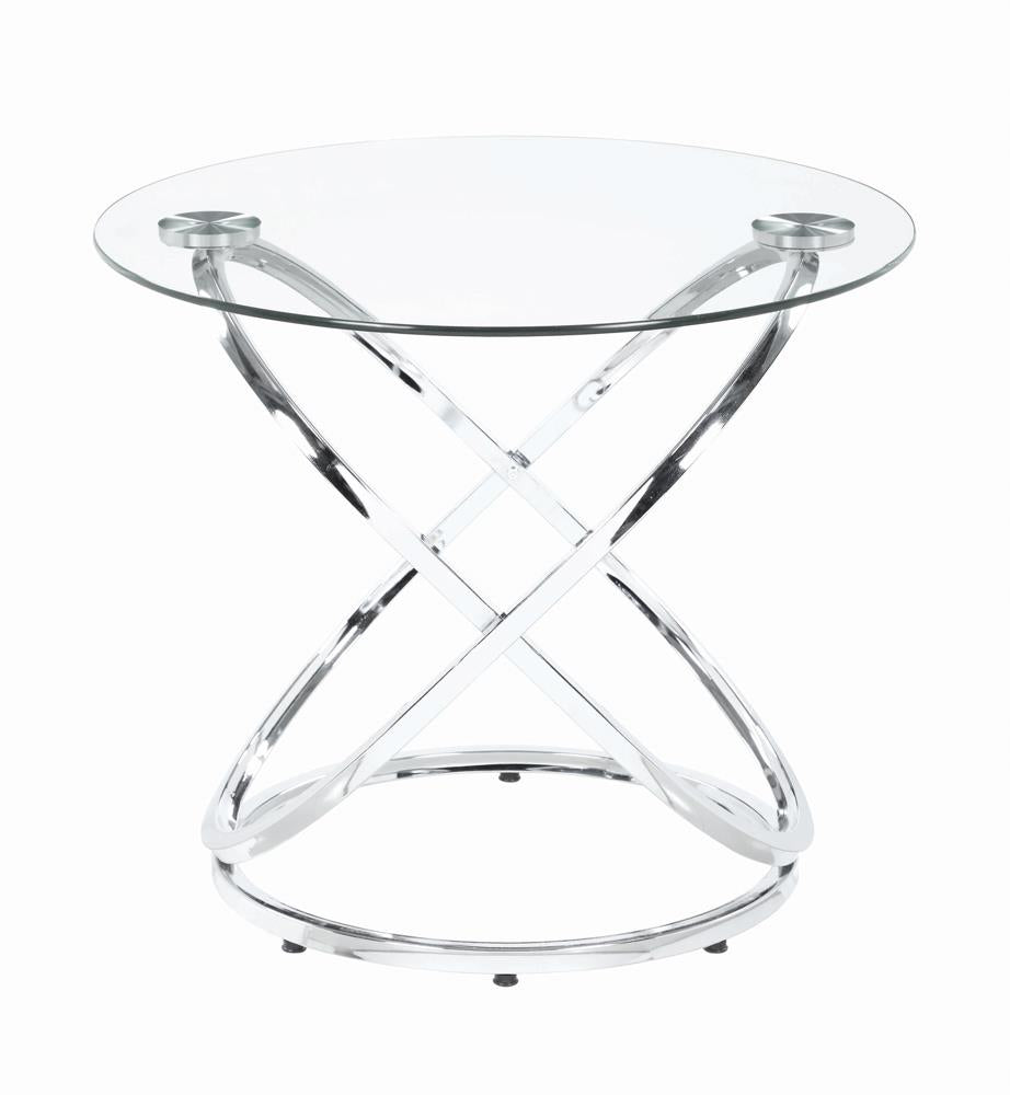 Warren Chrome and Clear 3-Piece Occasional Set from Coaster - Luna Furniture